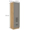 Obrazek Szafka kuchenna Luna claygrey/artisan 60DKS-210 3S 1F