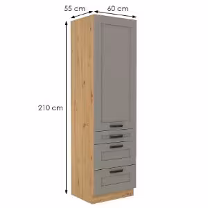 Obrazek Szafka kuchenna Luna claygrey/artisan 60DKS-210 3S 1F
