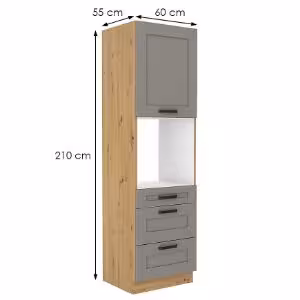 Obrazek Szafka kuchenna Luna claygrey/artisan 60DPS-210 3S 1F