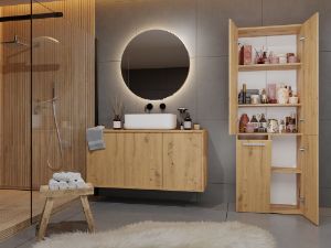 Obrazek Słupek łazienkowy Blanka dąb artisan