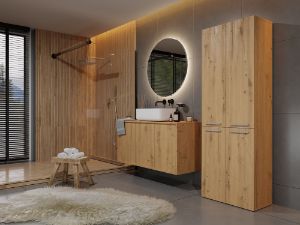 Obrazek Słupek łazienkowy Blanka dąb artisan