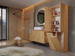 Obrazek Słupek łazienkowy Sandra 2DD dąb artisan