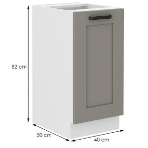 Obrazek Szafka kuchenna Luna claygrey/biały 40D 1F BB