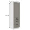 Obrazek Szafka kuchenna Luna claygrey/biały 60DKS-210 3S 1F