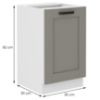 Obrazek Szafka kuchenna Luna claygrey/biały 50ZL 1F BB