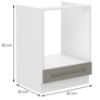 Obrazek Szafka kuchenna Luna claygrey/biały 60DG BB