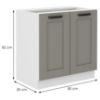 Obrazek Szafka kuchenna Luna claygrey/biały 80D 2F BB