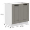 Obrazek Szafka kuchenna Luna claygrey/biały 80ZL 2F BB