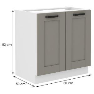 Obrazek Szafka kuchenna Luna claygrey/biały 80ZL 2F BB