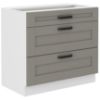 Obrazek Szafka kuchenna Luna claygrey/biały 80D 3S BB