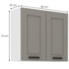 Obrazek Szafka kuchenna Luna claygrey/biały 80G-72 2F