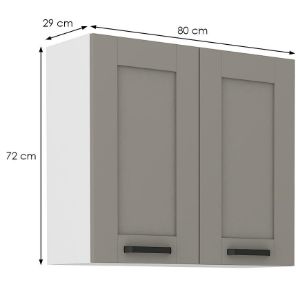 Obrazek Szafka kuchenna Luna claygrey/biały 80G-72 2F