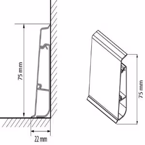 Obrazek Listwa przypodłogowa PCV Hi-Line Prestige 283 Dąb Nike 