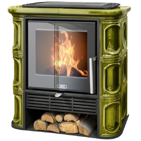 Obrazek Piec kominkowy Florence zielony 6 kW