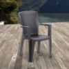 Obrazek Krzesło ogrodowe plastikowe Eden antracyt