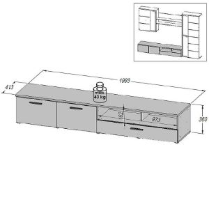 Obrazek Meblościanka Durango 279,6x196 DRGM01B dczar/dszlach