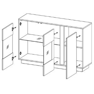 Obrazek Komoda 138W Arco E dąb grandson