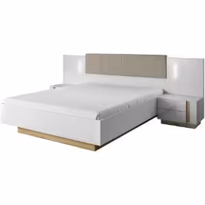 Obrazek Łóżko 160 z pojemnikiem Arco dąb grandson/biały połysk