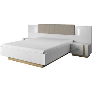 Obrazek Stoliki nocny z oświetleniem Arco dąb grandson/biały połysk