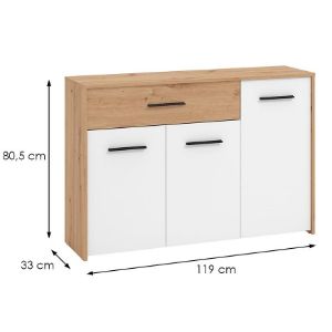 Obrazek Komoda Varadero artisan/biały 3K1F 11011610