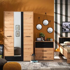 Obrazek Szafa Varadero artisan/czarny 3K1F1O 11011627