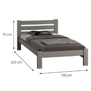 Obrazek Łóżko Adek 90 szare 