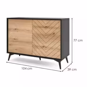 Obrazek Komoda Diamond K104 dąb evoke/czarny