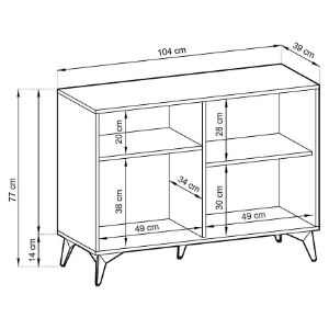Obrazek Komoda Diamond K104 dąb evoke/czarny