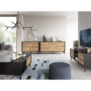 Obrazek Komoda Diamond K104 dąb evoke/czarny