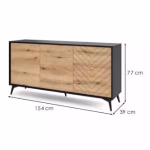 Obrazek Komoda Diamond K154 dąb evoke/czarny