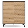 Obrazek Komoda Diamond KD104 dąb evoke/czarny