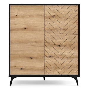 Obrazek Komoda Diamond KD104 dąb evoke/czarny