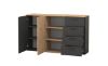 Obrazek Komoda Alanis 2D4S dąb artisan/antracyt