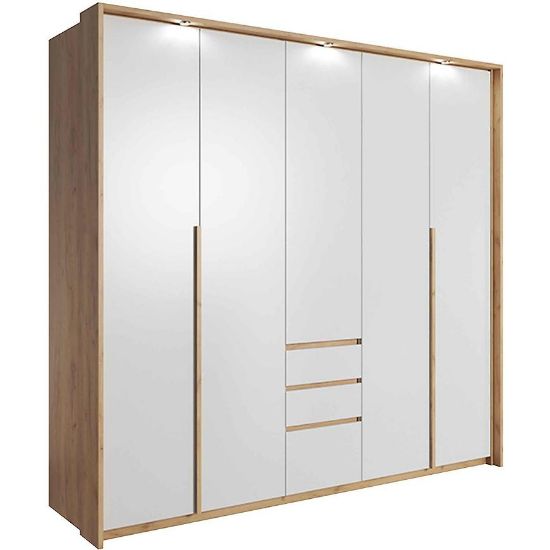 Obrazek Szafa 230 cm + Listwa Led Biała/Craft