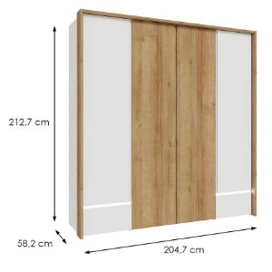 Obrazek  Szafa Whiteheaven 205 cm LNBS3411B-M216 z oświetleniem