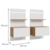Obrazek Szafka nocna Whiteheaven LNBK211STB-M604 2 sztuki 