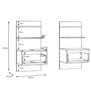 Obrazek Szafka nocna Whiteheaven LNBK211STB-M604 2 sztuki 