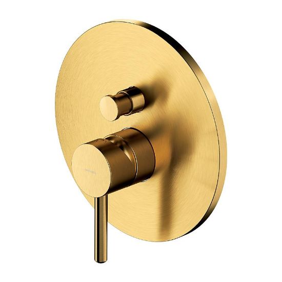 Obrazek Bateria prysznicowo-wannowa podtynkowa Y złoty szczotkowany Y1235GLB 