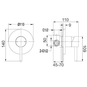 Obrazek System bidetowy podtynkowy Y