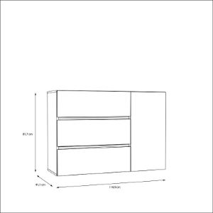Obrazek Komoda Lenybelardo LNBK222B-M216