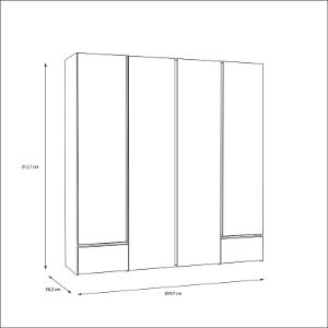 Obrazek Szafa ubraniowa Lenybelardo LNBS3411B-M216