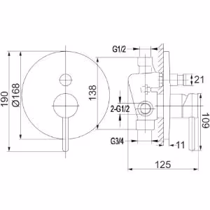 Obrazek System prysznicowy podtynkowy Y