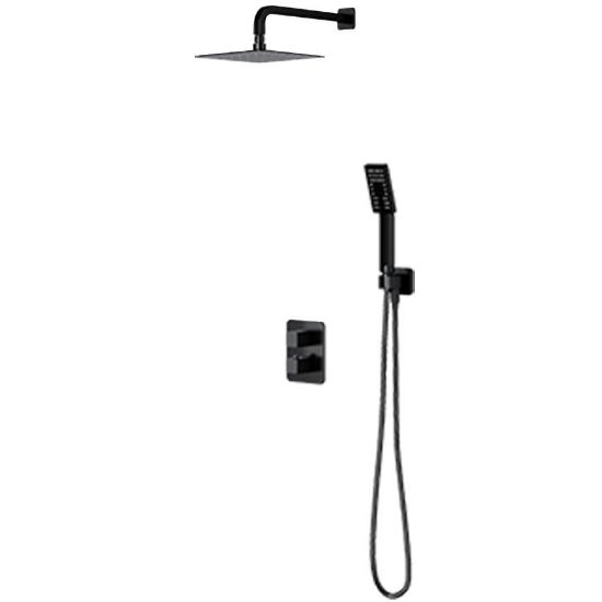 Obrazek  Parma system prysznicowy podtynkowy termostat czarny