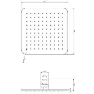 Obrazek Parma system prysznicowy podtynkowy termostat czarny