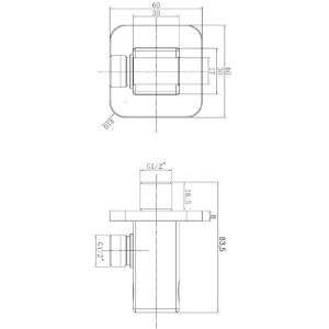 Obrazek Parma system prysznicowy podtynkowy termostat czarny