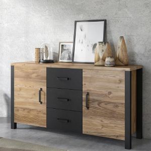 Obrazek Komoda OLIN 26 świerk appenzeller/czarny