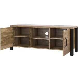 Obrazek Szafka RTV OLIN 41 świerk appenzeller/czarny