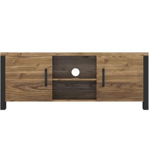 Obrazek Szafka RTV OLIN 41 świerk appenzeller/czarny