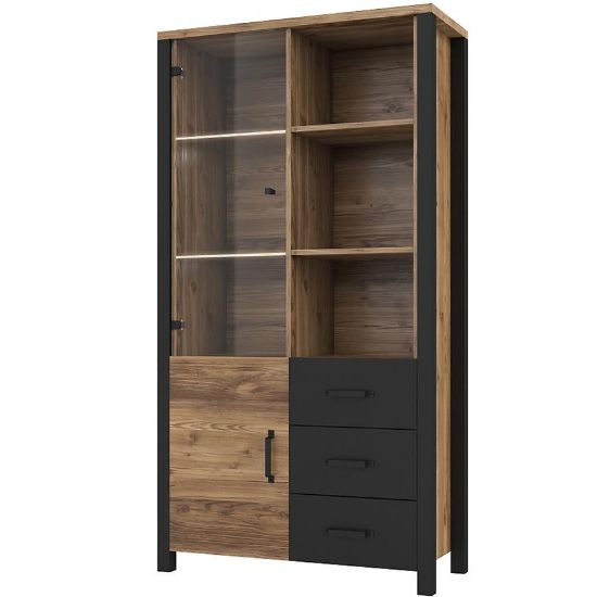 Obrazek Witryna OLIN 13 świerk appenzeller/czarny