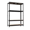 Obrazek Regał Magazynowy Metalowy NERO II 180x120x45 4 półki/300kg Czarny 